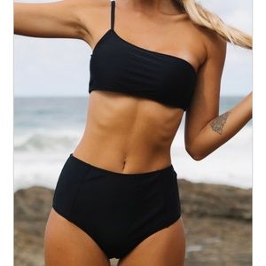 High waisted, one shoulder bikini NWOT